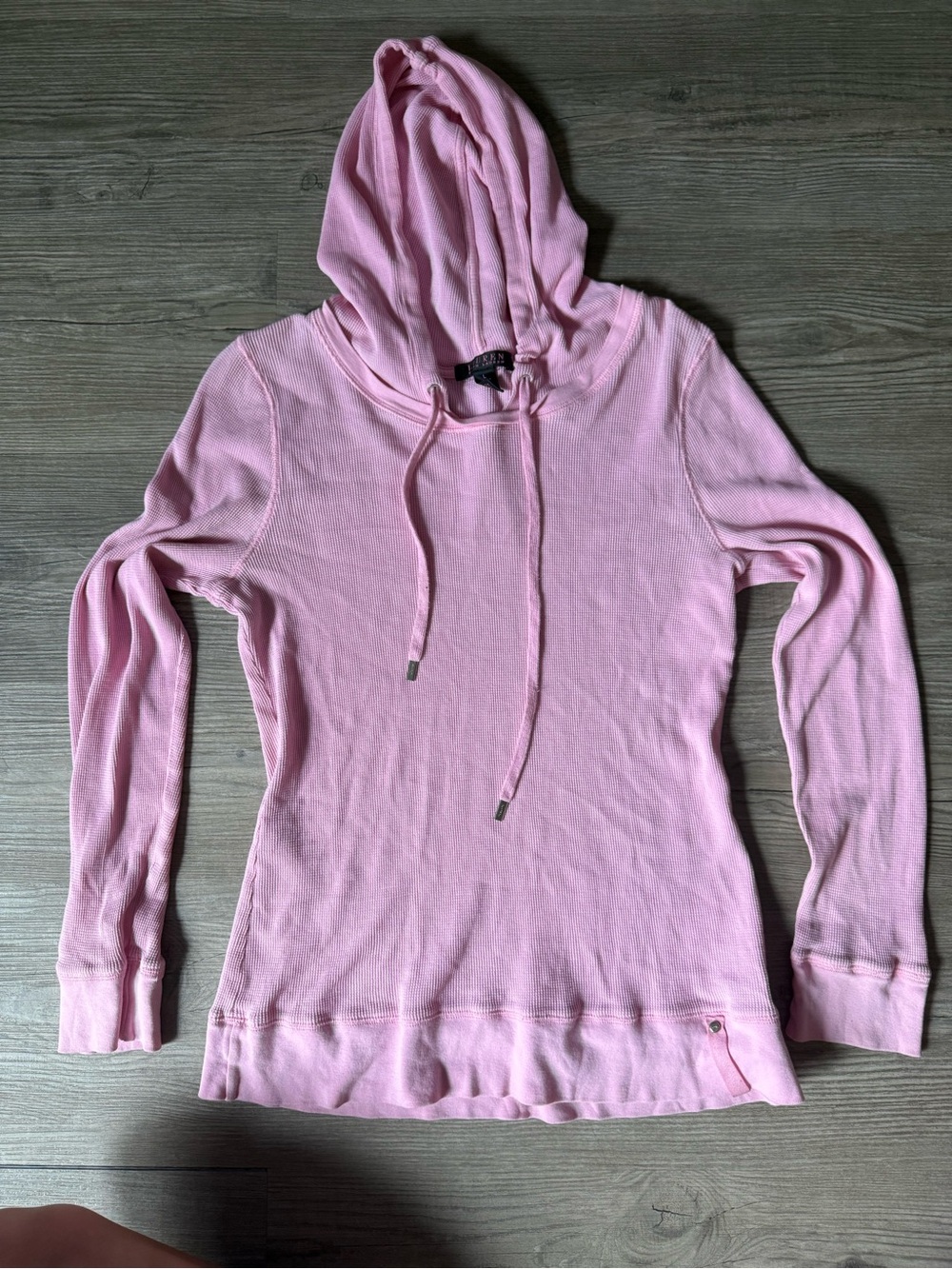 Lauren Ralph Lauren Light Pink Hooded Long-Sleeve Top